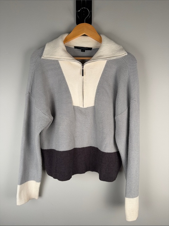 Marc New York Sweaters - Marc New York Colorblock Half-Zip Sweater Neutral Après-ski Size L